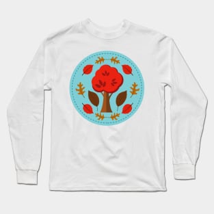 Cute Tree Stamp Long Sleeve T-Shirt